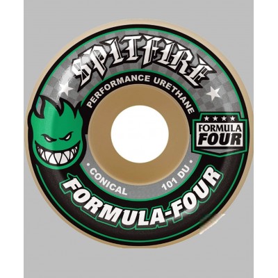 Ruedas Skate Spitfire Formula Four F4 Conical Green Print 101DU 52mm 2111018852 Ruedas Spitfire