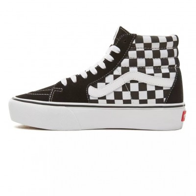 Zapatilas Vans Sk8-Hi Plataforma Checkerboard-True white VN0A3TKNQXH Zapatillas Vans