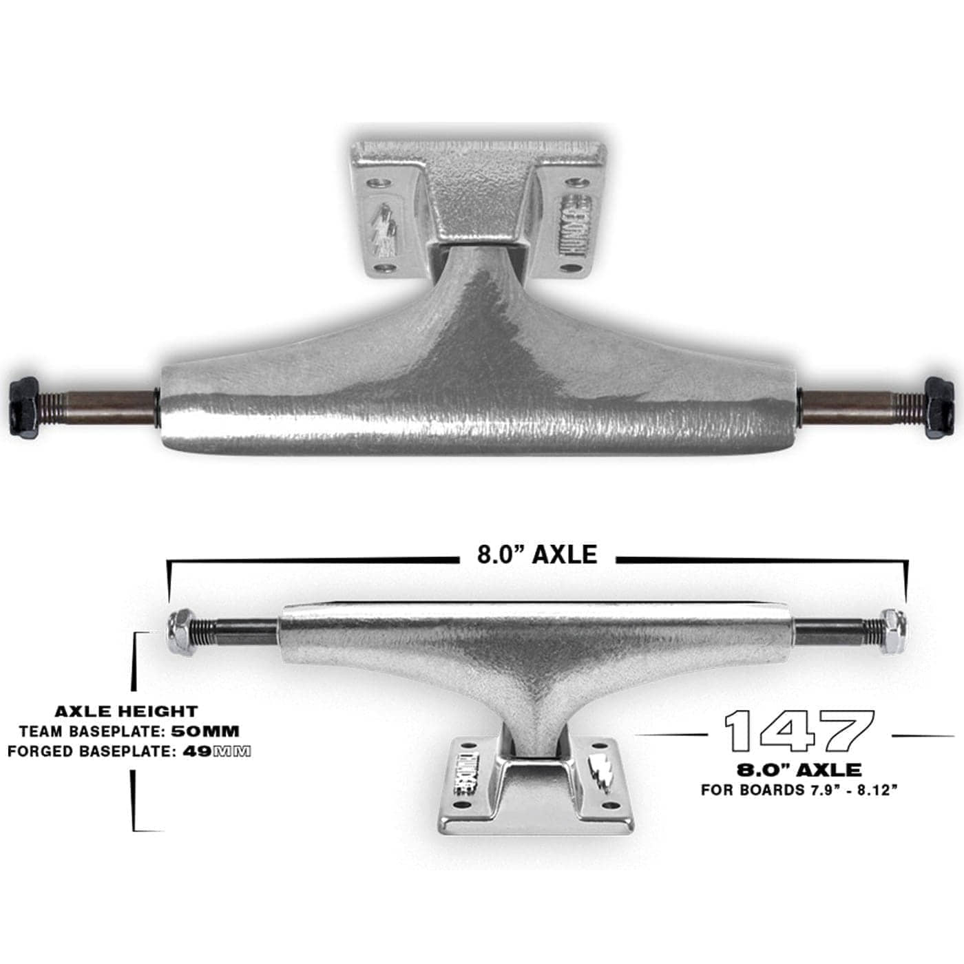 Ejes Skate Thunder Polished hi 147 (x2) 888560005891 Ejes Thunder