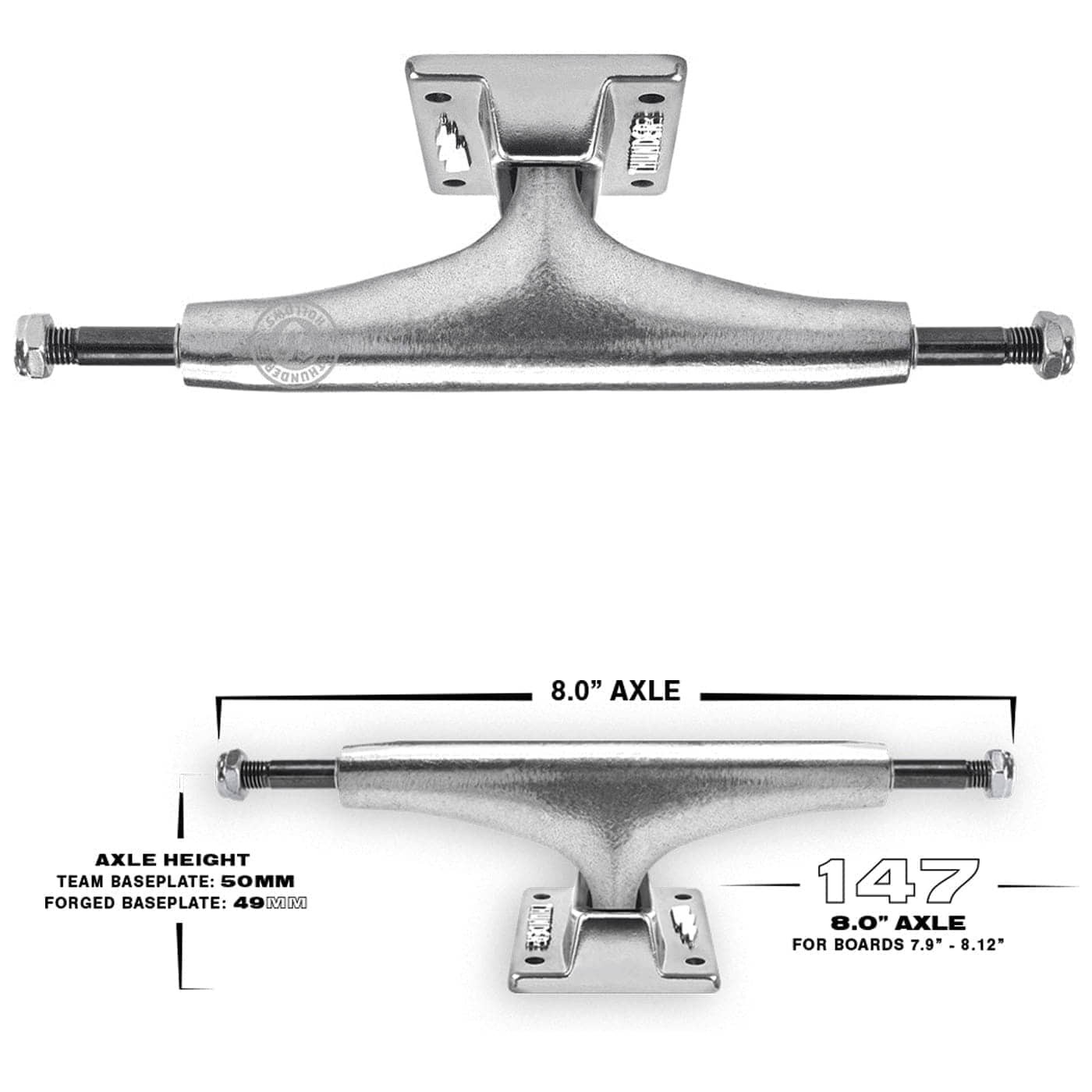 Ejes Thunder Hollow Light Polished II 147 (x2) 888560182752 Ejes Thunder