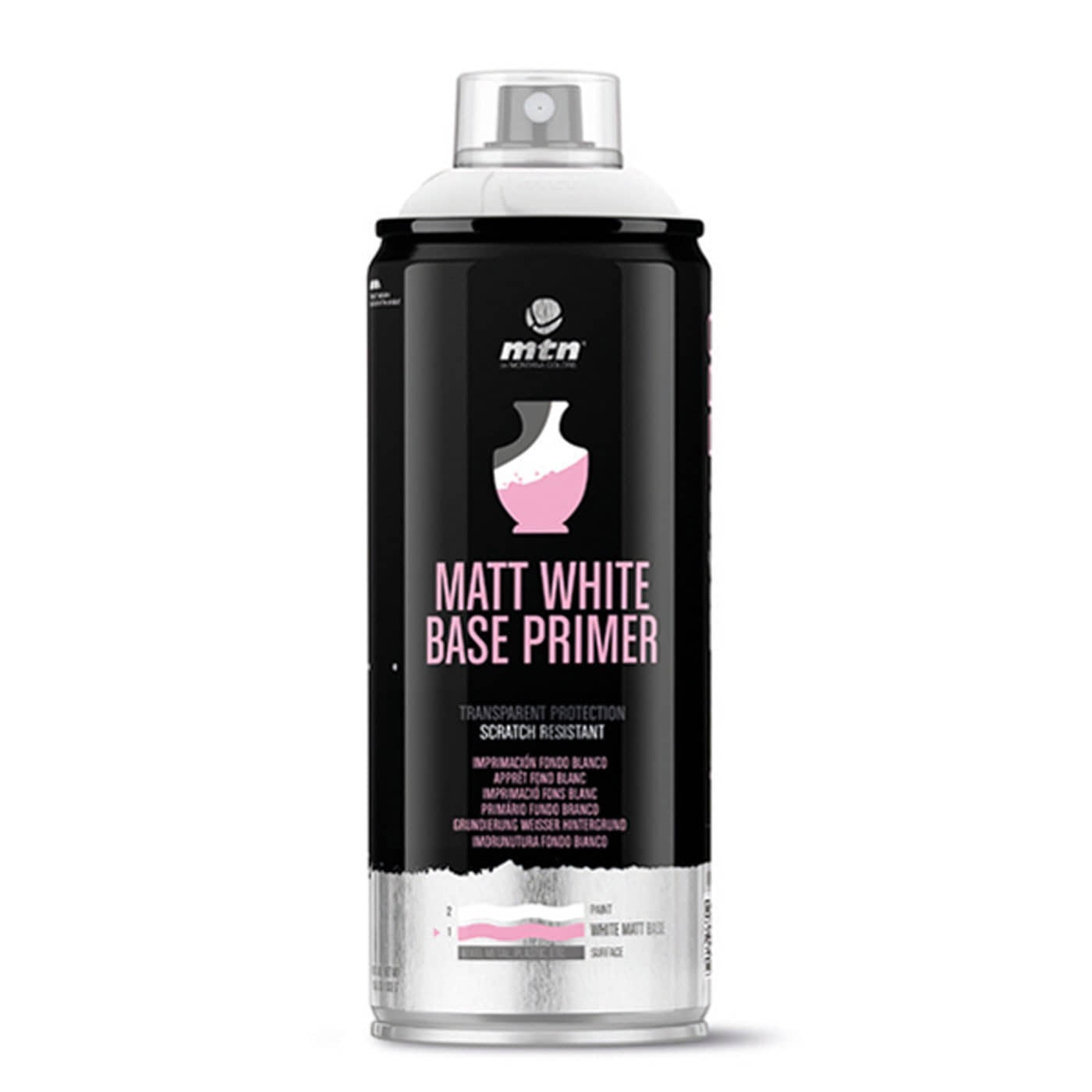 Imprimación MTN Blanco Fondo MTN-PRIMER-WHT Botes de spray Montana Colors