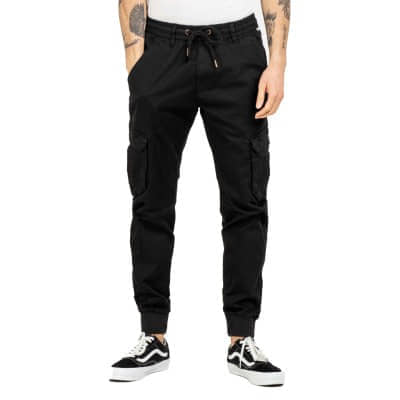 Pantalón Jogger REELL Reflex Rib Cargo Negro Black REFLEXRIB-2995-BK Cargo REELL