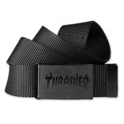 Cinturón Thrasher Flame Bottle Belt Black THRASHERBELT Cinturones Thrasher