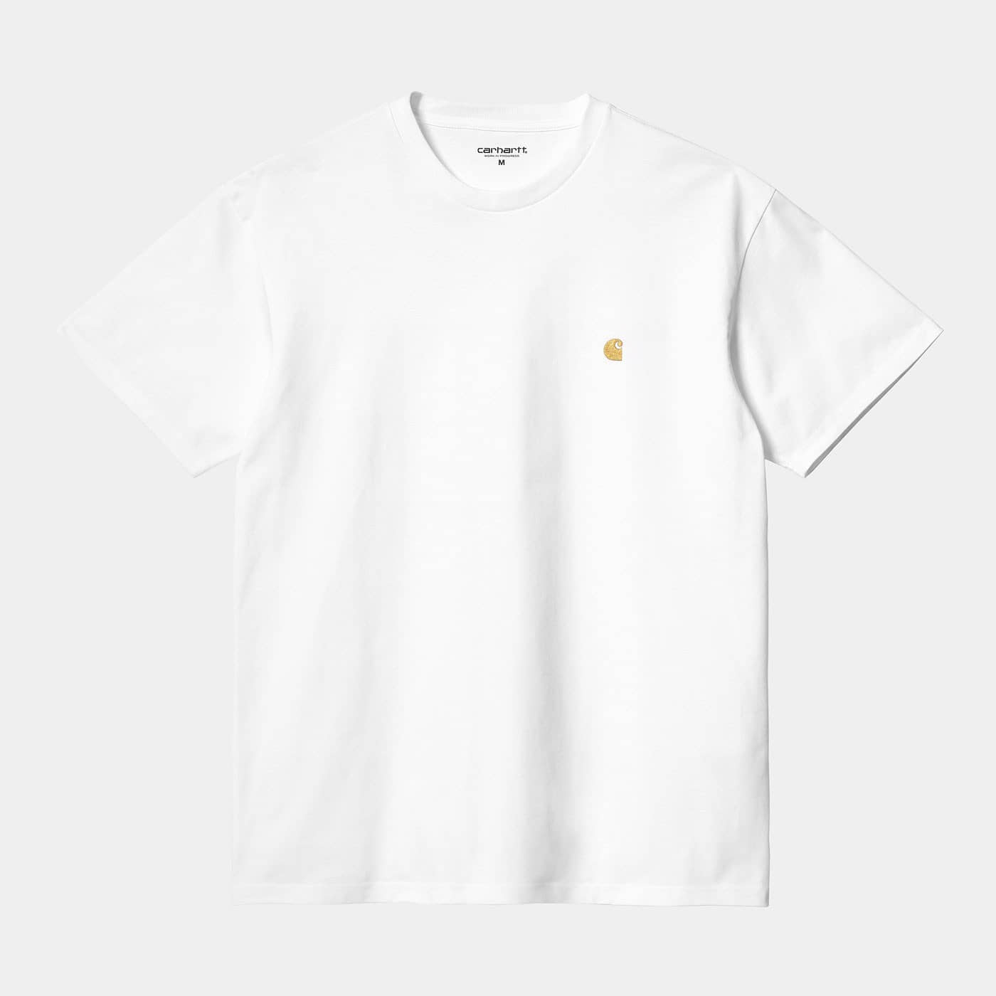 Camiseta Carhartt S-S Chase T-Shirt White Gold 1026391.00R.XX.03 Camisetas Carhartt WIP