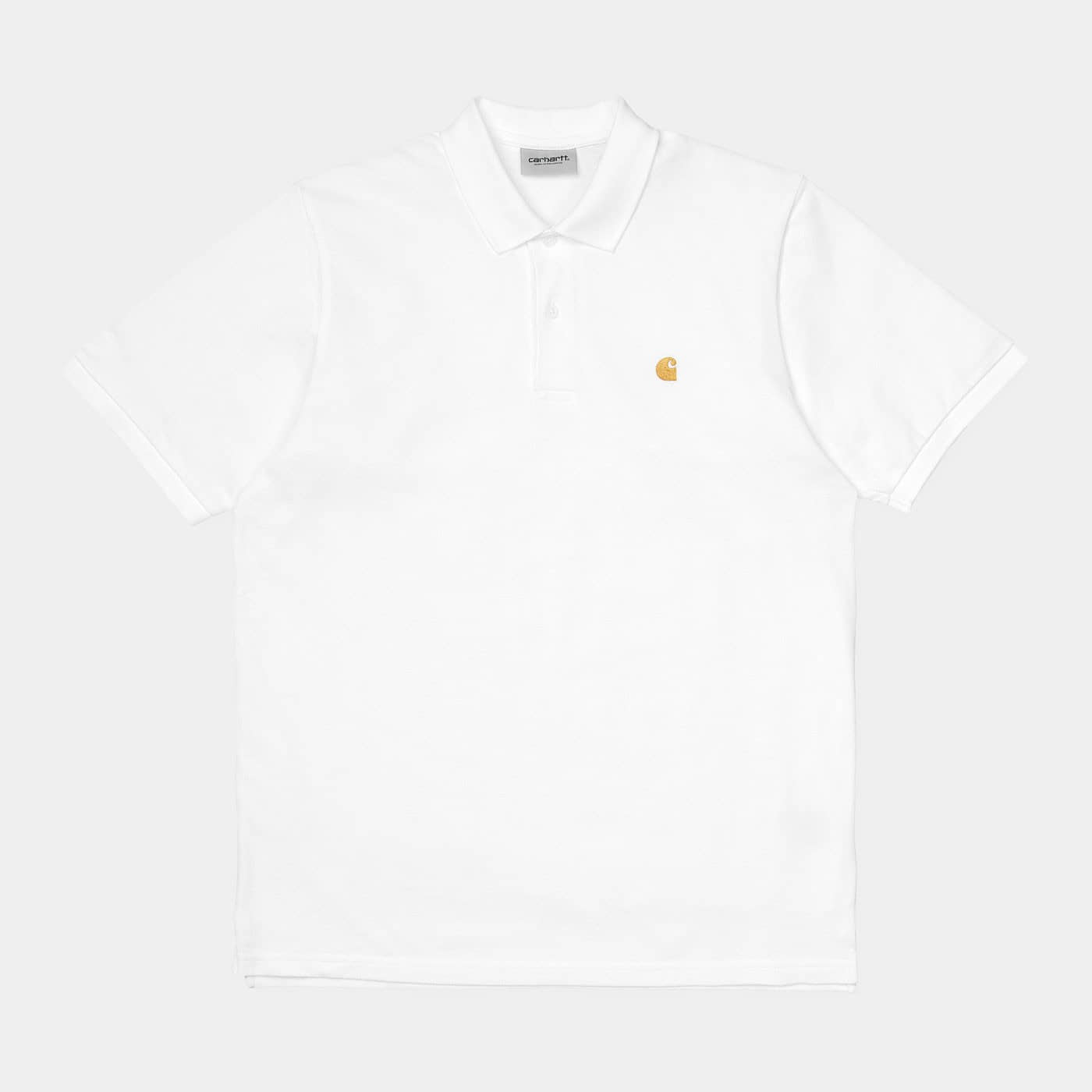 Polo Carhartt Chase Pique Polo White - Gold I023807.00RXX.03 Polos Carhartt WIP Polo Carhartt Chase Pique Polo White - Gold I023807.00RXX.03 Polos Carhartt WIP