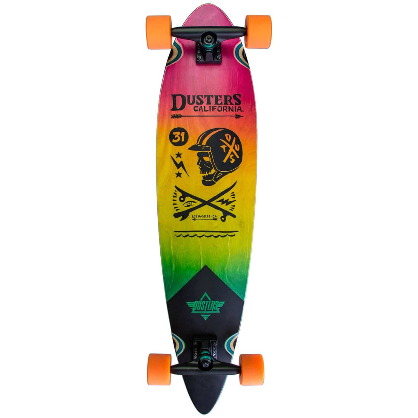 Longboard Duster Pintail Moto Fades Pink Orange Teal 37´ MOTO-FADES-37 Longboards completos DUSTER Longboards