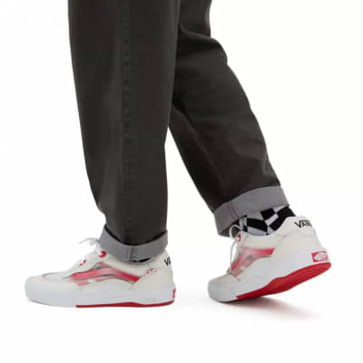 Zapatillas Vans PRO Wayvee Leather True White-Red blancas VN0A5JIABJT1 Zapatillas Outlet Vans