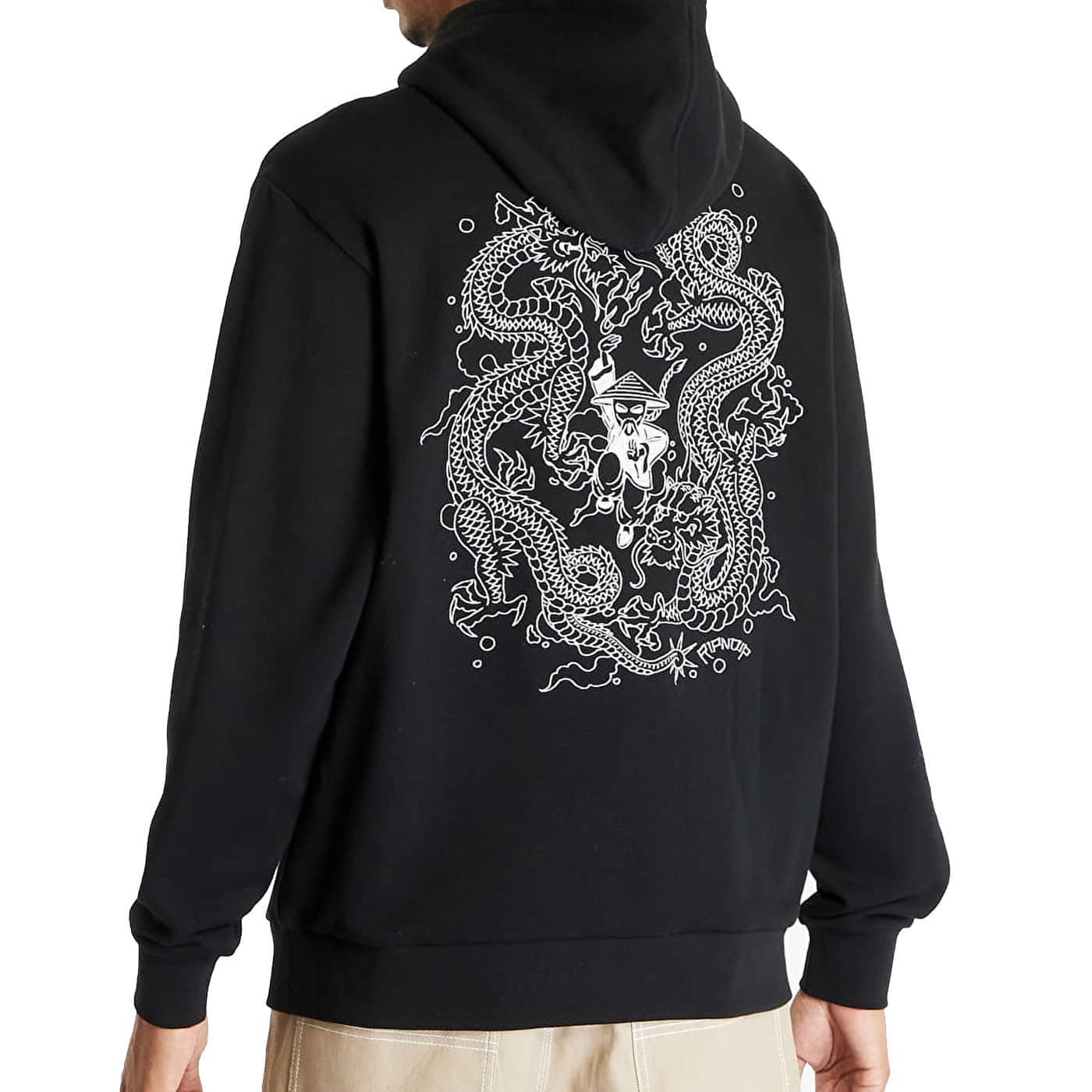 Sudadera RipNDip Ryu Embroidered Hoodie Negra Black HORIPRYU-BLA Sudaderas Outlet Hombre RipNDip