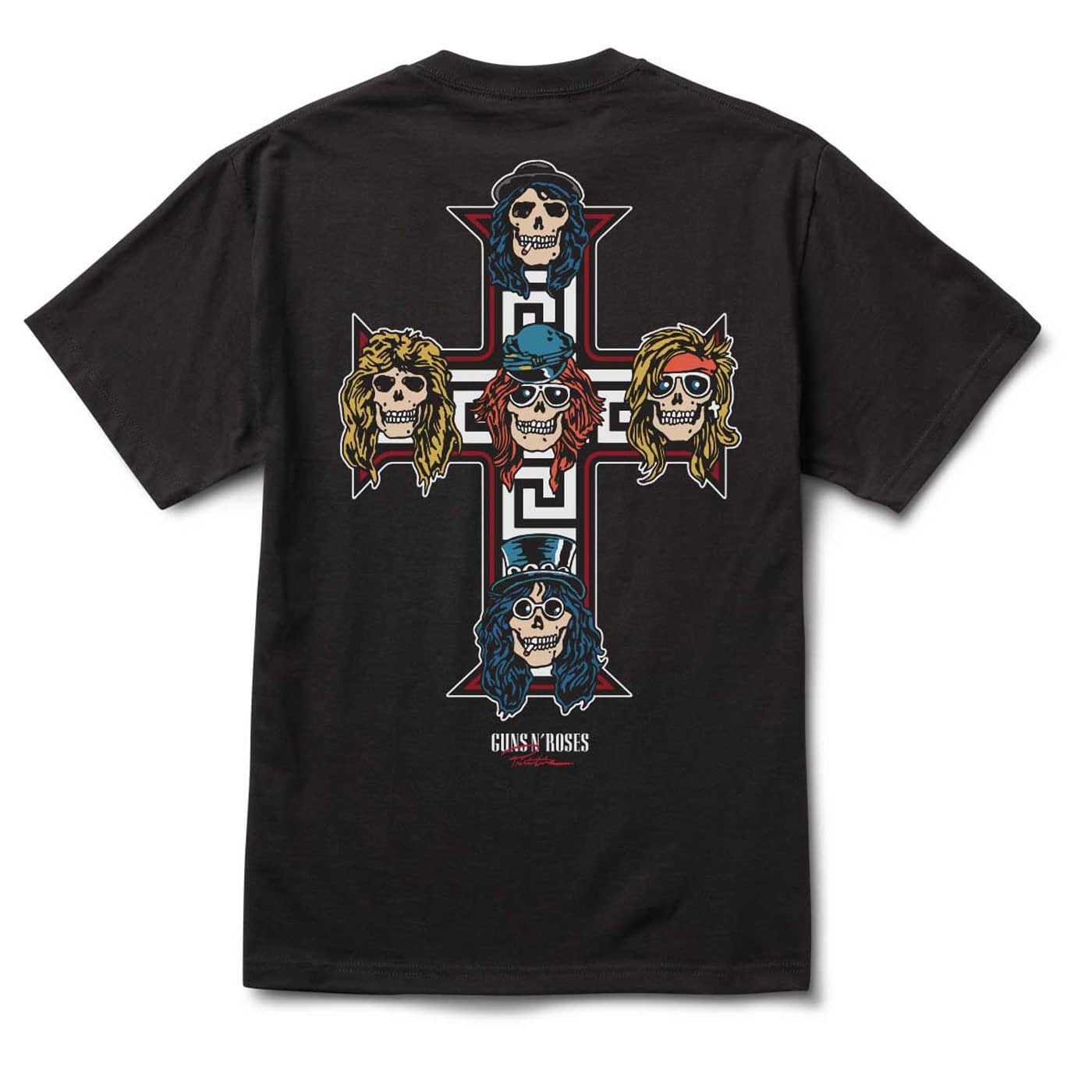 Camiseta Primitive x Guns and Roses Cross Tee Negra Black TSPRICROSS-BLA Camisetas Primitive