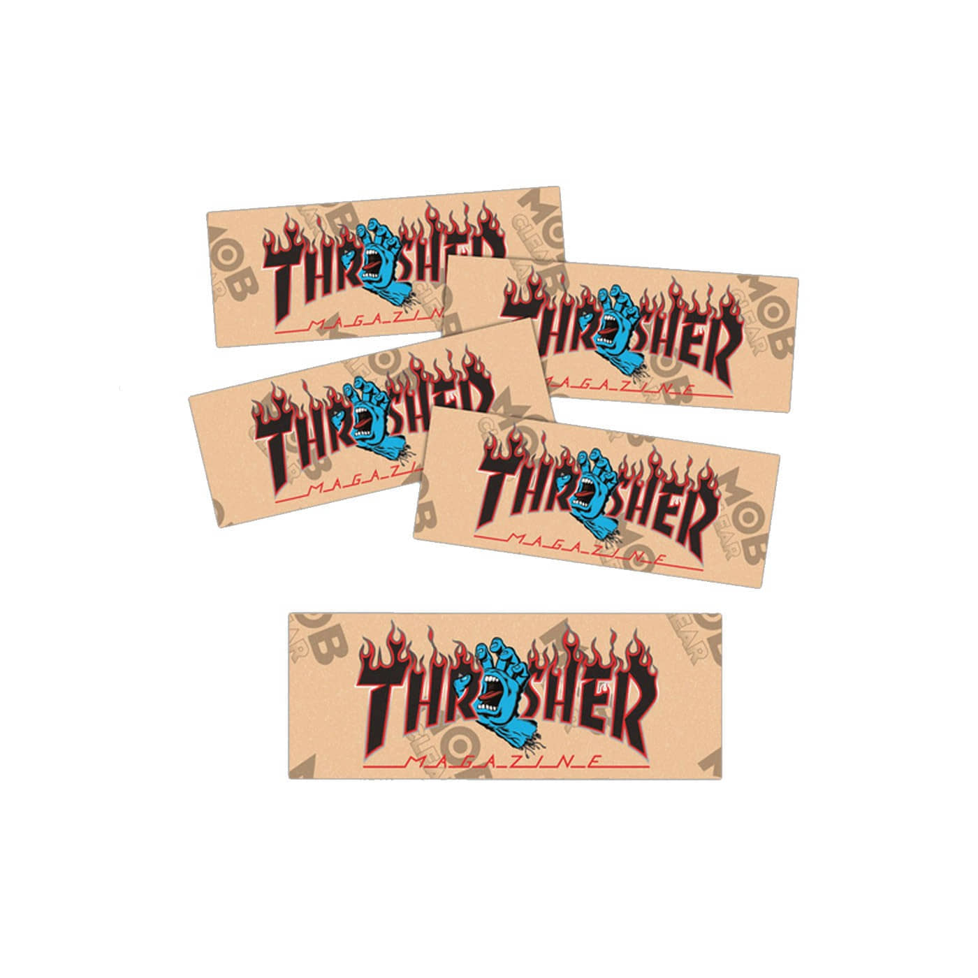 Lija skate Santa Cruz x Thrasher Screaming Flame Logo Grip Strips Clear Grip Tape 9In X 3.25In 88483623 Lijas Santa Cruz