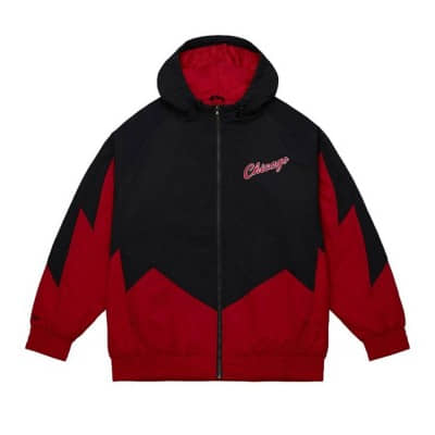 Chaqueta Mitchell and Ness NBA Retro Full Zip Jacket Chicago Bulls Black - Red OJZP5939-CBUYYPPPBKRD Chaquetas Outlet Hombre Mitchell & Ness