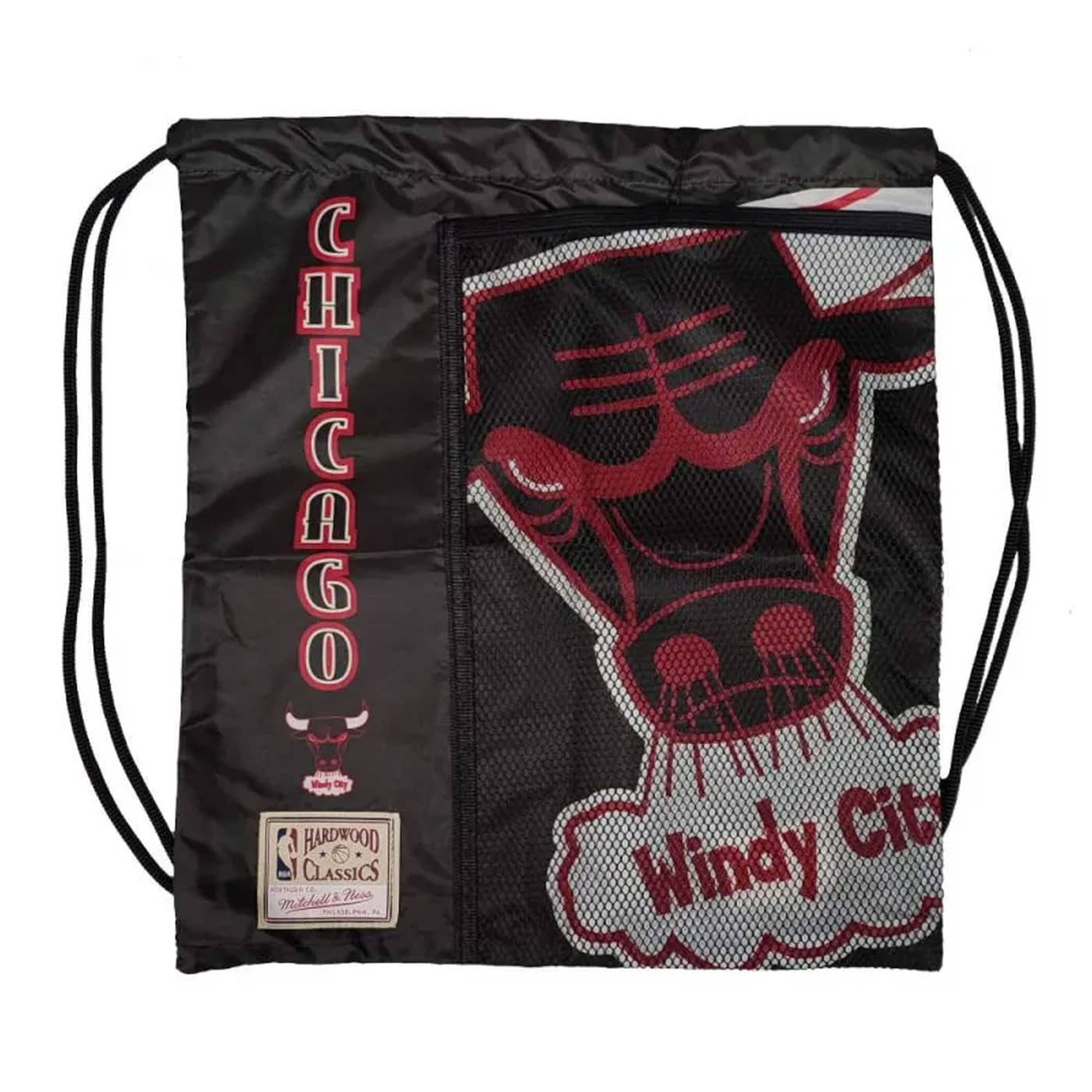 Mochila Saquito Mitchell And Ness Chicago Bulls CBTO6267-CBUYYPPPBLCK-OS Mochilas Mitchell & Ness