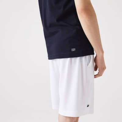 Camiseta Lacoste Th2042 Tee-Shirt 525 Navy Blue-Whit TH2042-525 Camisetas Lacoste