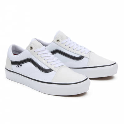 Zapatillas Vans Pro Skate Old Skool Leather White-White VN0A5FCBWWW1 Zapatillas Vans