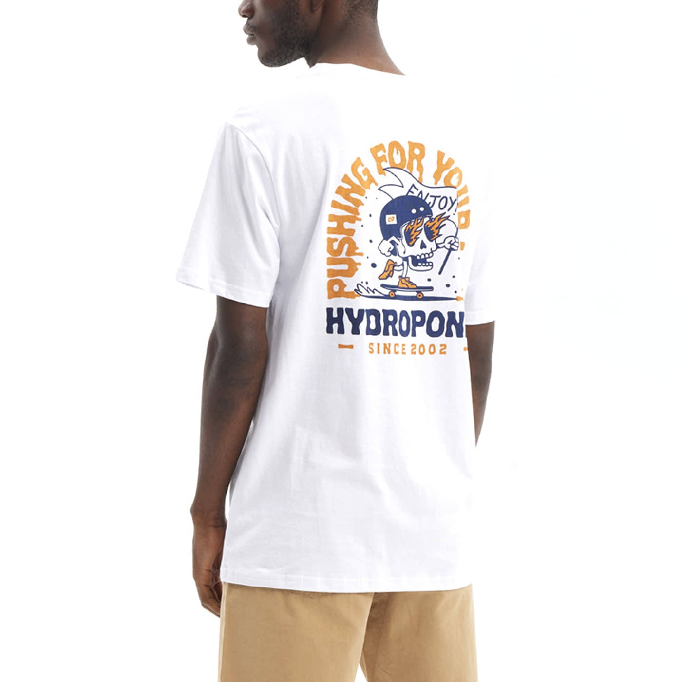 Camiseta Hydroponic Pushing Ss White 24013-01 Tshirts Hydroponic