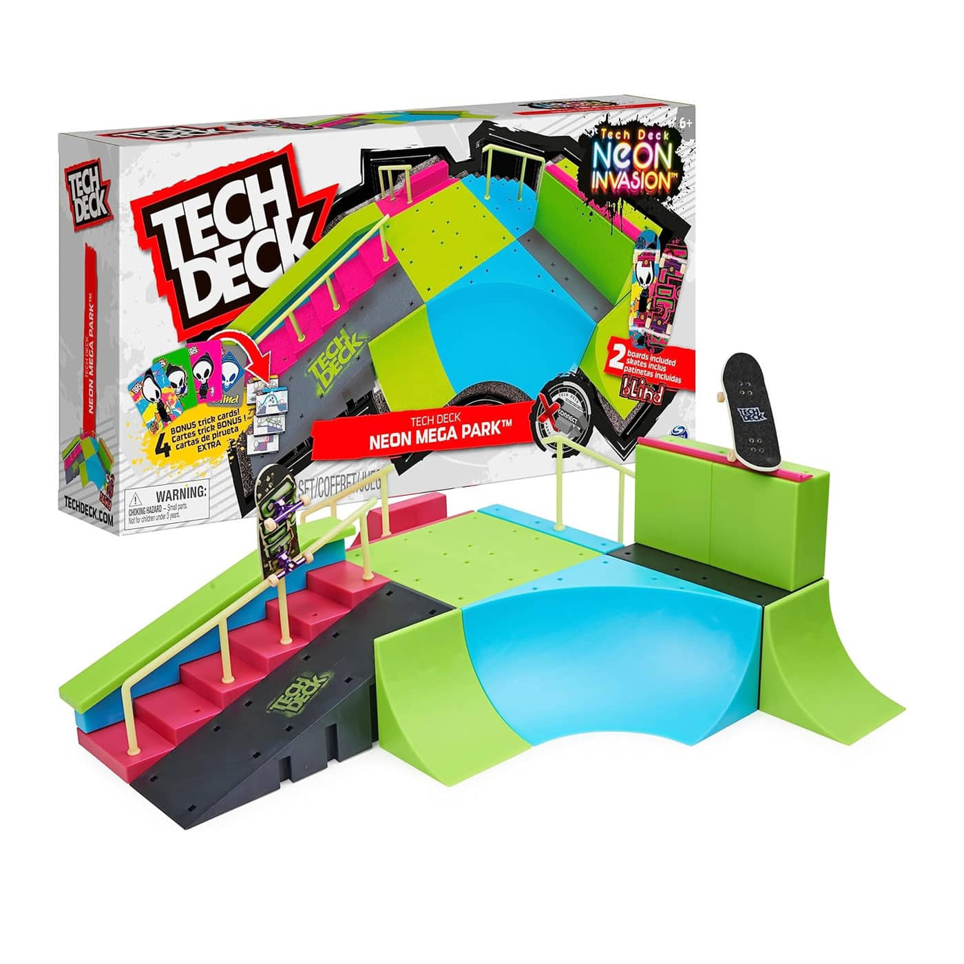 FingerSkate Park Tech Deck Neon Mega Park X-Connect Creator 6063752 Fingerboard Tech Deck