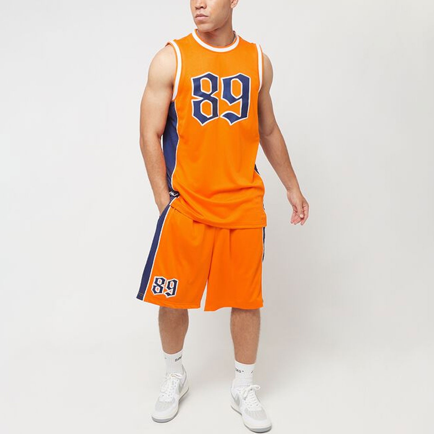 Camiseta Karl Kani Og Block Basketball Tank Orange - Navy KM242-040-1 Camisetas Karl Kani