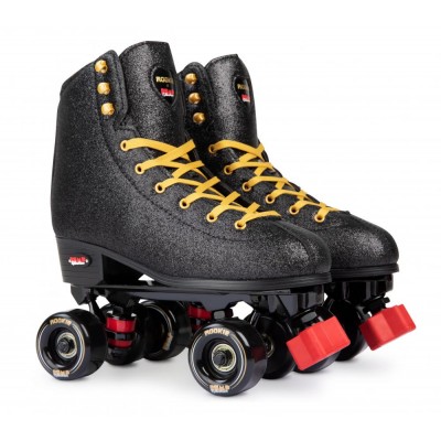 Patines quad completos Rookie Rollerskates BUMP Rollerdisco V2 negro purpurina ROOK-QUAD-BUMP-BLKGLT Quads 4 Ruedas 