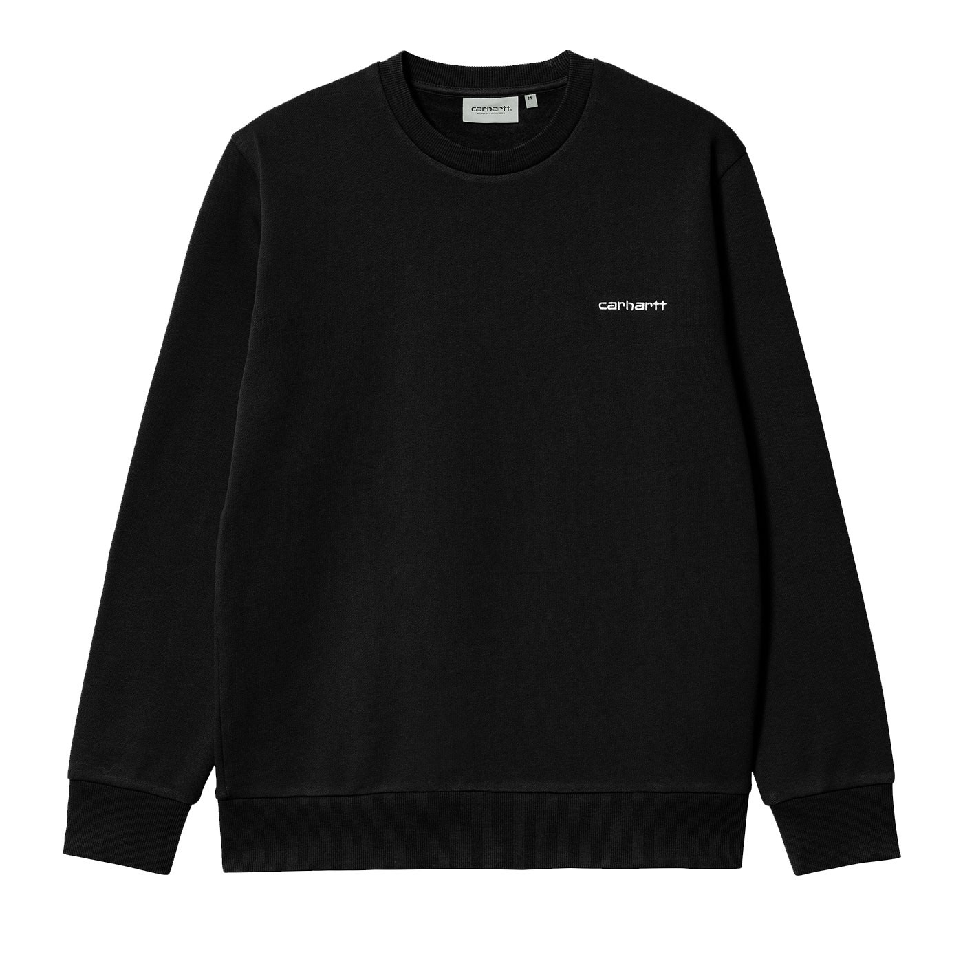 Sudadera Carhartt Script Embroidery Sweat Black-White I033657.0D2XX.03 Sudaderas Carhartt WIP