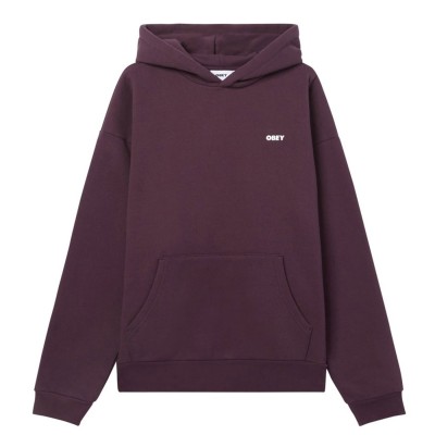 Sudadera capucha OBEY Bold star extra heavy hood Plum perfect 112470224-PLP Sudaderas Obey 