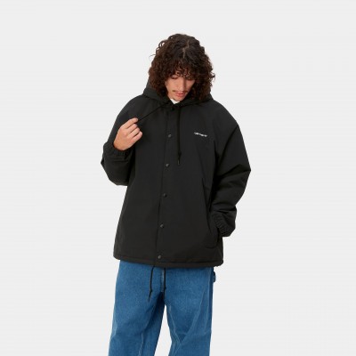 Chaqueta cortavientos Carhartt Hooded Coach Jacket Black-White I032247.0D2XX.03 Cortavientos Carhartt WIP