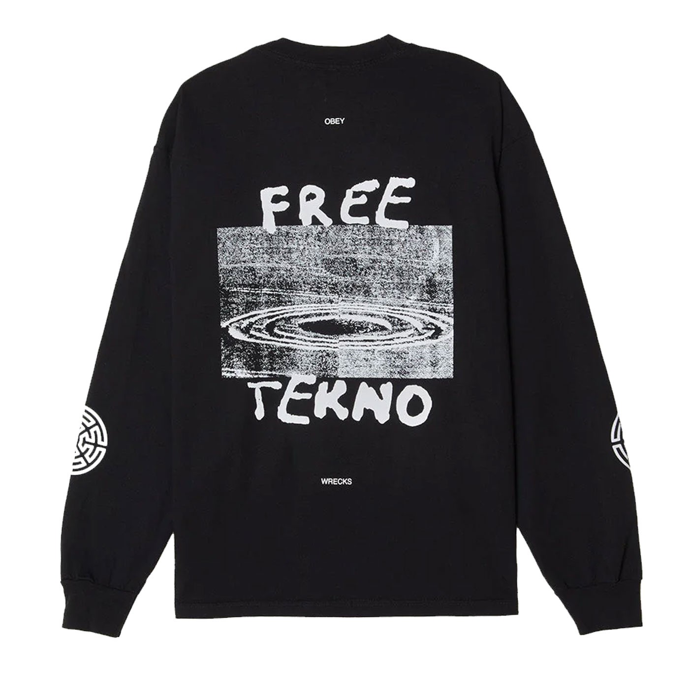 Camiseta Obey Colaboracion Free Tekno Heavyweight Manga Larga Black 168104275M-BLK T-shirts Obey Camiseta Obey Colaboracion Free Tekno Heavyweight Manga Larga Black 168104275M-BLK T-shirts Obey