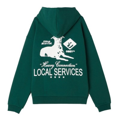 Sudadera capucha OBEY Services extra heavy hood Rain forest 112470238-RFR Sudaderas Obey 