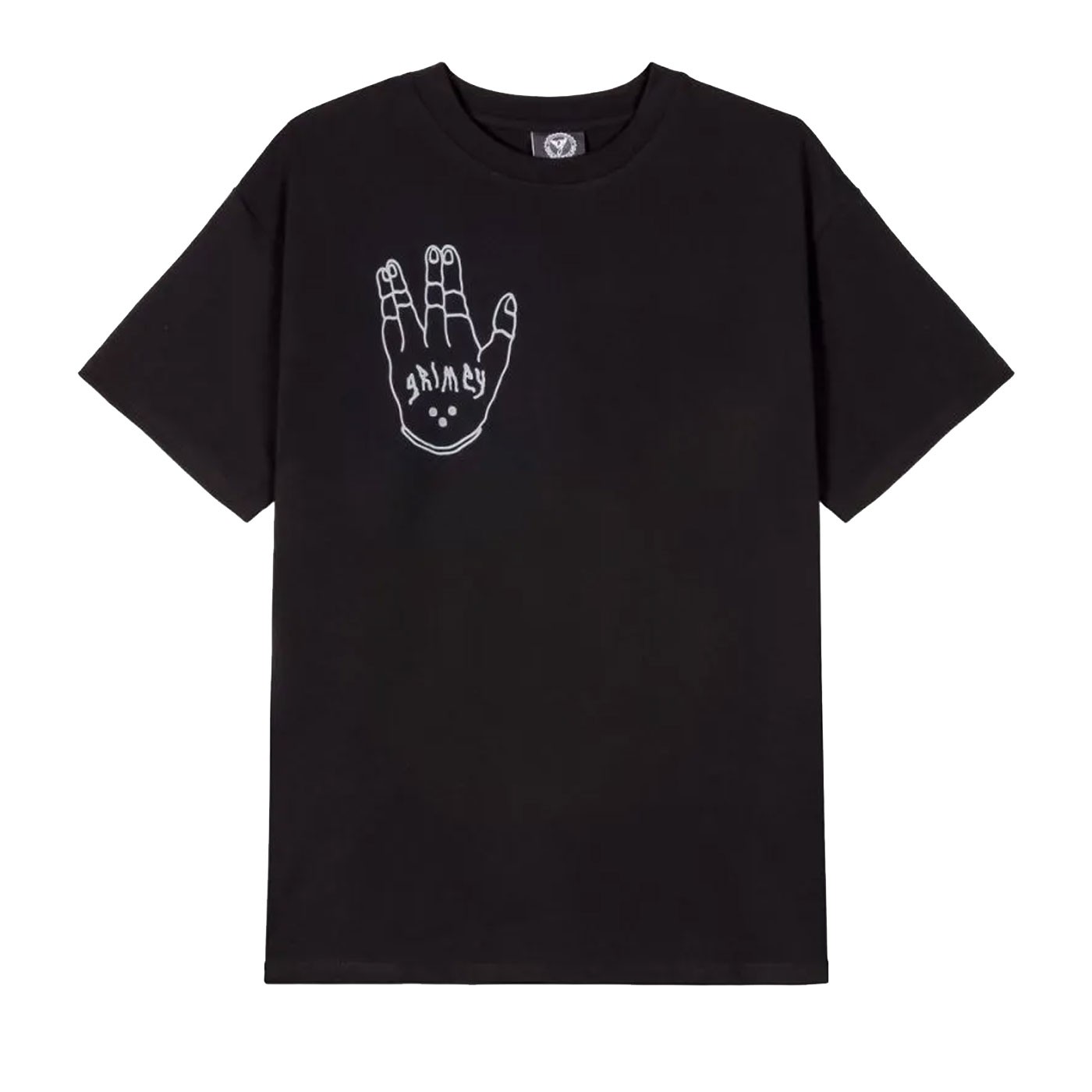 Camiseta Grimey Peace Within The Glitzy Grillz Regular Tee Black GA732-BLK Camisetas Grimey