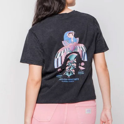 Camiseta Kaotiko Washed Timeless Inmensity Negro Black AQ004-01-M002 Magliette Kaotiko