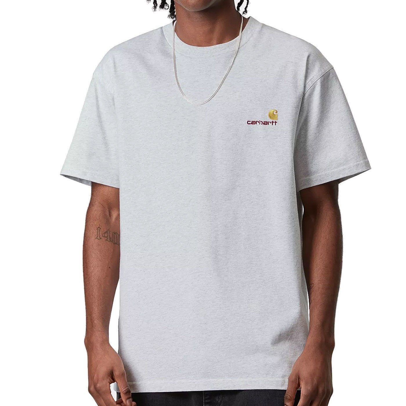 Camiseta Carhartt S-S American Script T-Shirt Ash Heather I029956.482XX.03 T-shirts Carhartt WIP Camiseta Carhartt S-S American Script T-Shirt Ash Heather I029956.482XX.03 T-shirts Carhartt WIP