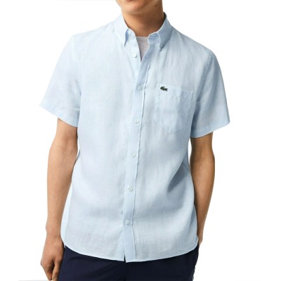 Camisa Lacoste SHORT Sleeved Casula Shirt Blue CH1917-00-F6Z Camisas Lacoste