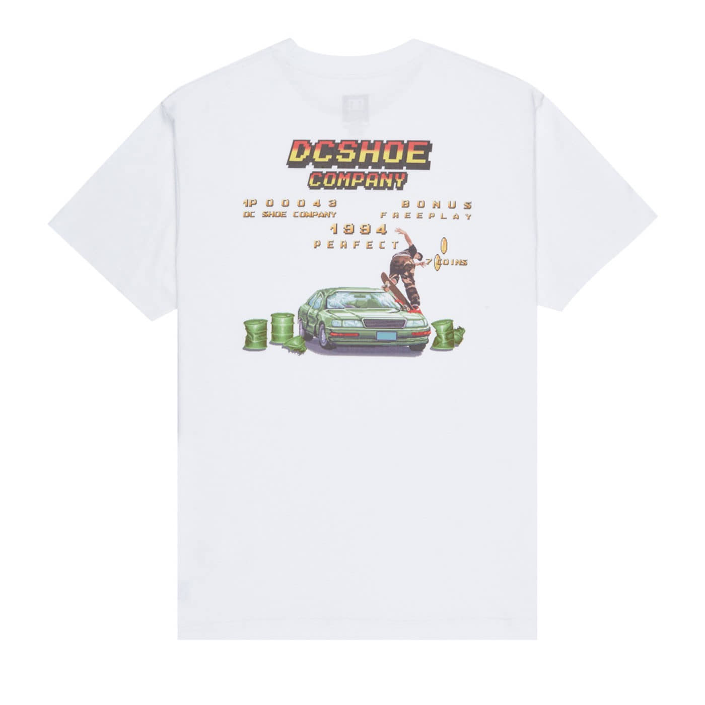 Camiseta DC Shoes Two Bits Street Fighter Hss White ADYZT05457-WHT Camisetas DC SHOES