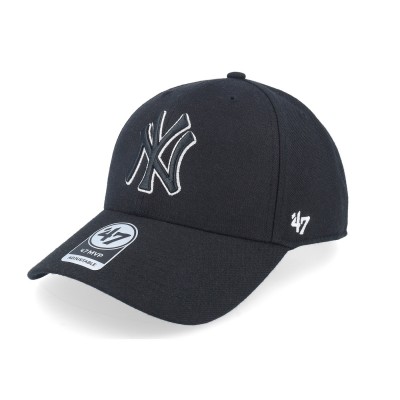 Gorra 47 Brand MLB New York Yankees Raised Basic Black and White B-MVPSP17WBP-BKC Gorras 47 brand