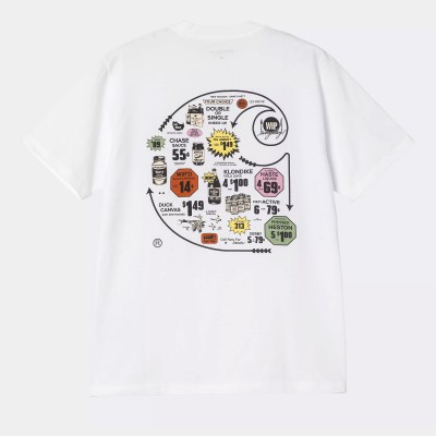 Camiseta Carhartt S-S Catalogue C Logo T-Shirt White I034761.02XX.03 Camisetas Carhartt WIP