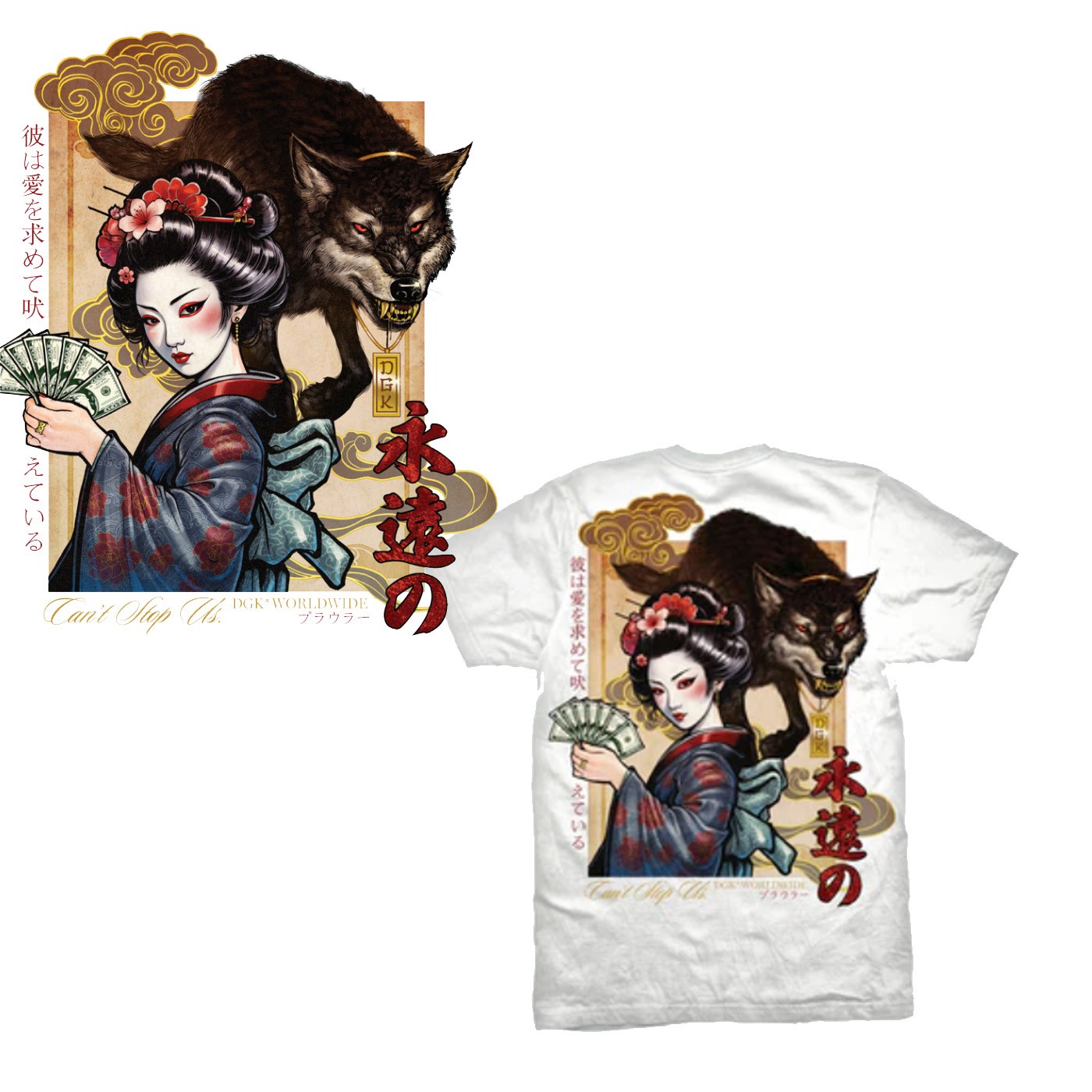 Camiseta DGK Prowler Tee Blanco White REVISAR FOTOS PTM-3970 T-Shirts DGK
