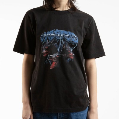 Camiseta Wasted Paris Orthos T-shirt Negro Faded Black RTHS-WSTD-PRS-SS25 Camisetas Wasted Paris