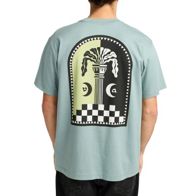 Camiseta Rvca Column Ss Tee Verde Agua Teal Green EVYZT00267-SLK0 Camisetas RVCA