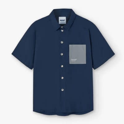 Camisa We Are Not Friends Yama Shirt Blue And Grey WANF-SU2520-BLUGRY Camisas We are not friends