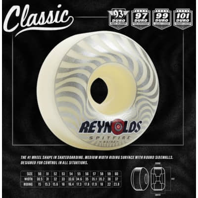 Ruedas Skate Spitfire Formula Four F4 Classics Verde 99DU 52mm 888560165991 Ruedas Spitfire