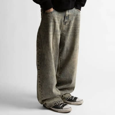 Pantalón Vaquero Wasted Paris Grant Pant Acid Blue FW25-D1-GRNTPNT Vaquero Jeans Wasted Paris
