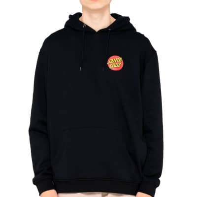 Sudadera Santa Cruz Hood Classic Dot Chest Hood Black SCA-HDY-5304 Sudaderas Santa Cruz