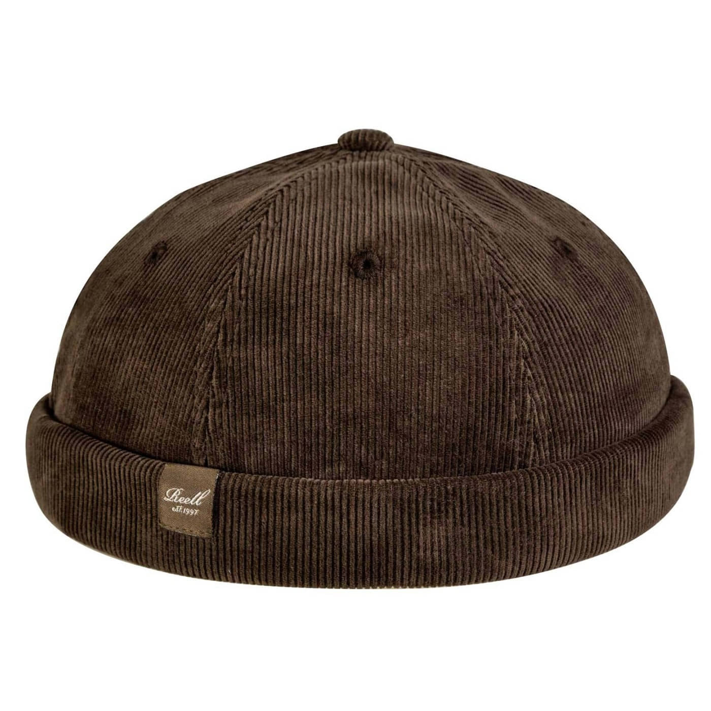 Gorra Sin Visera Reell Corduroy Docker Cap Marron Dark Brown dckrcp-brwn-fw25 Gorras REELL