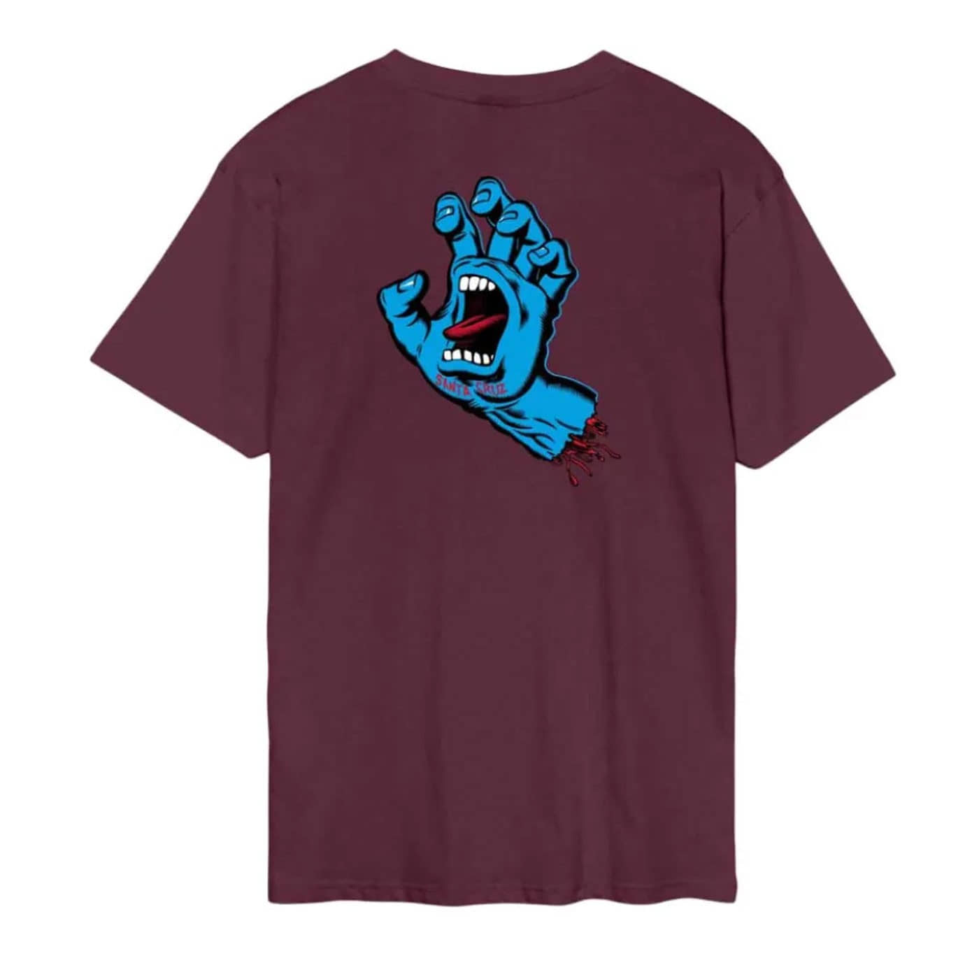 Camiseta Santa Cruz T-Shirt Screaming Hand Chest T-Shirt Dark Cherry SCA-TEE-12861 Magliette Santa Cruz