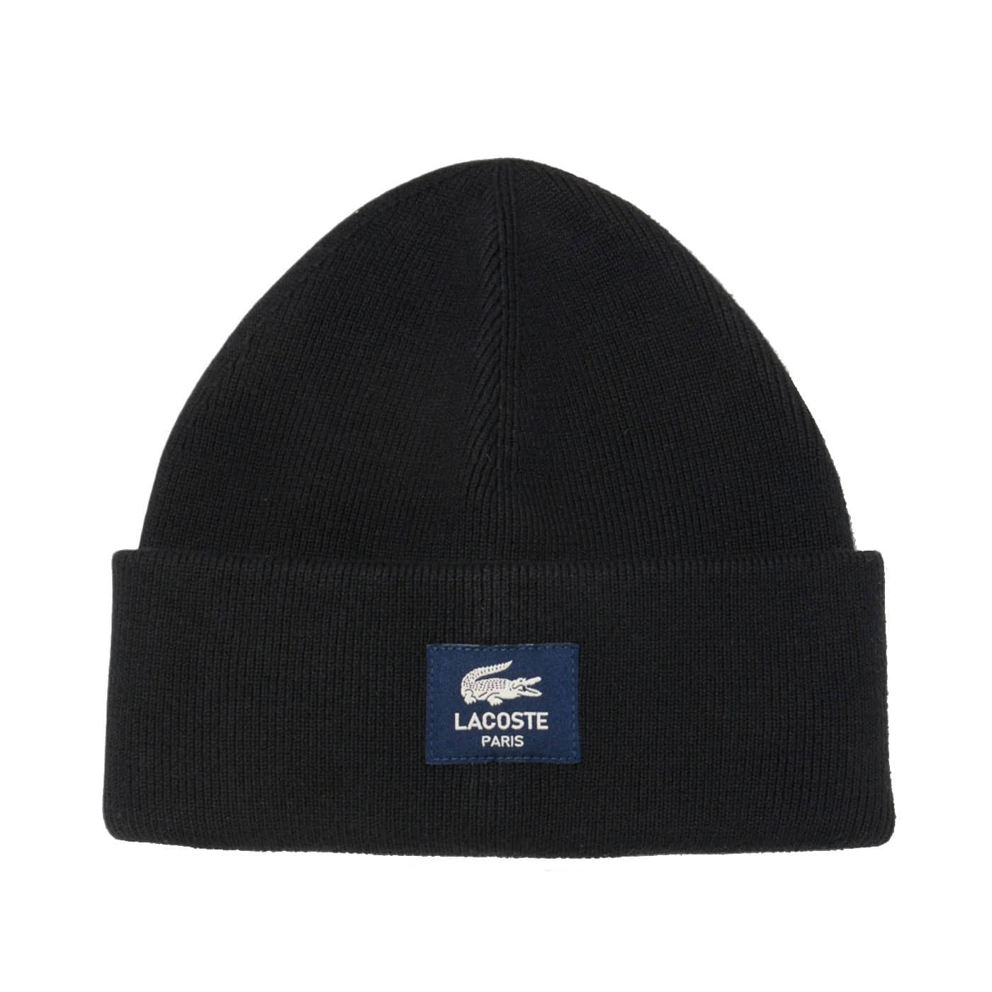 Gorro Lacoste De Canalé De Algodón Con Insignia Square Logo Bonnet Negro Black RB3046-00-031 Gorros Lacoste