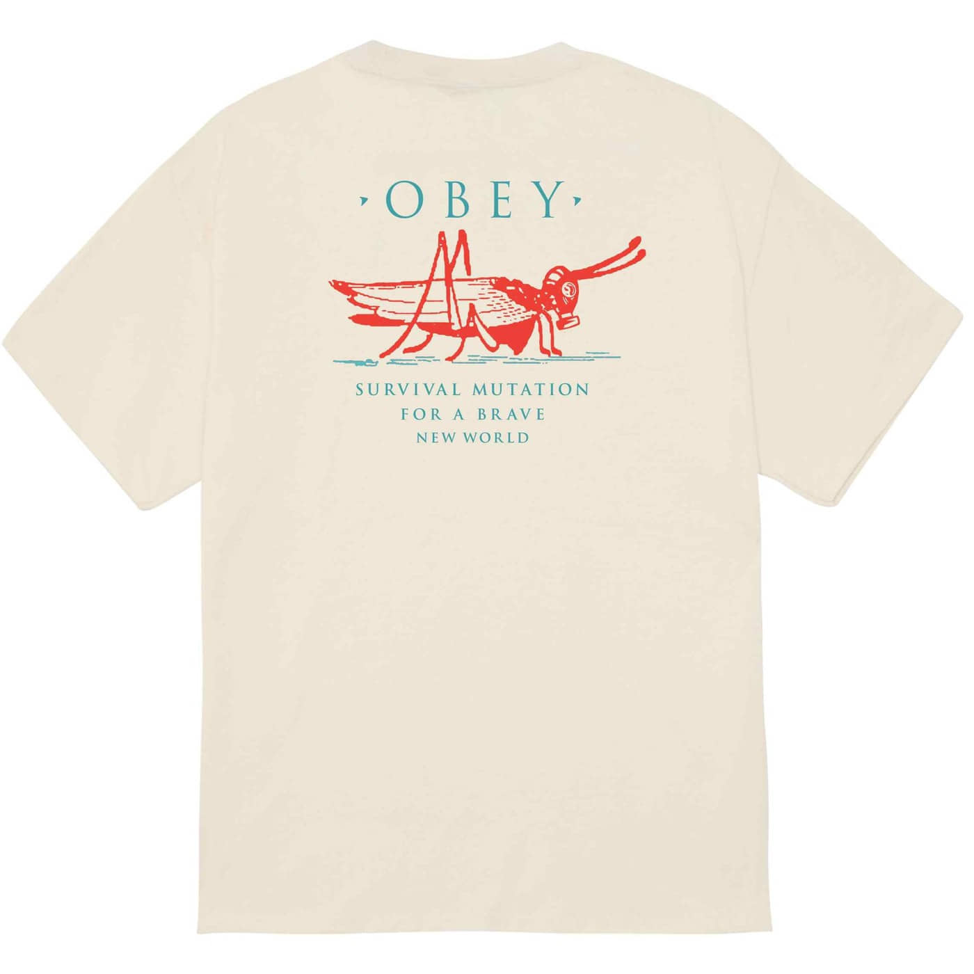 Camiseta OBEY mutant grasshopper Beige Cream 165264235-CRM Camisetas Obey 