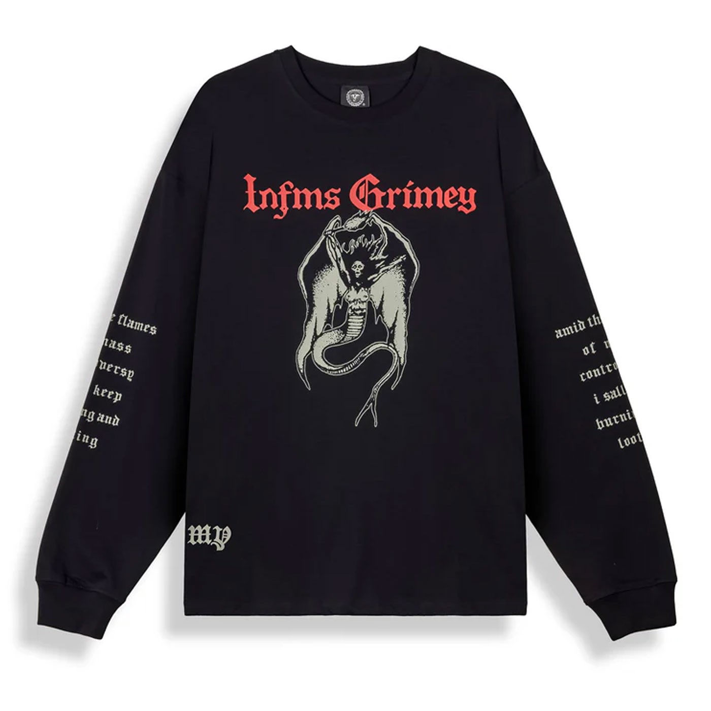 Camiseta Manga Larga Grimey Chief Watcher Long Sleeve Tee Black GLS783_BLK T-shirts Grimey