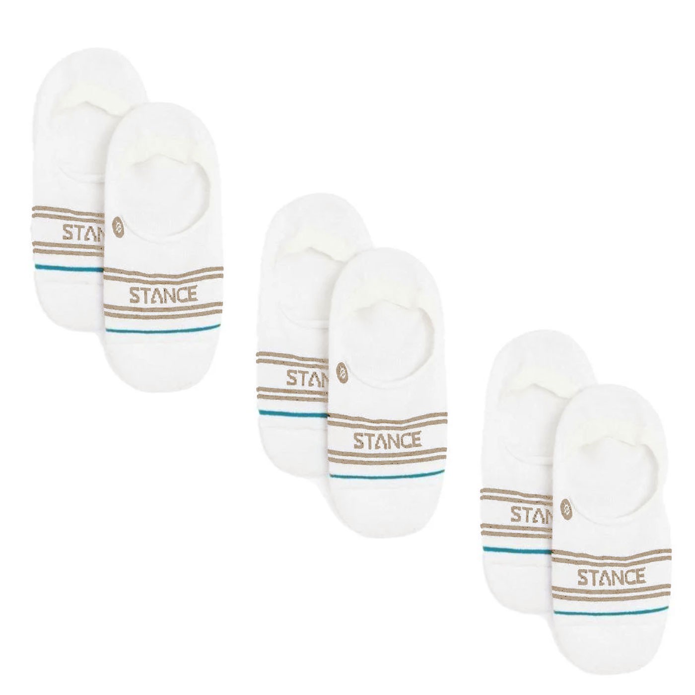 Calcetines Stance Vital 3 Pa No Show Blanco Beige stance-vital3-ss26 Calcetines Stance