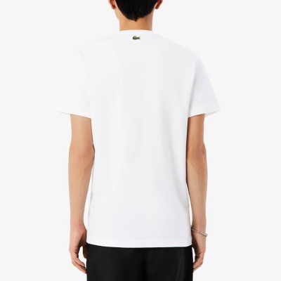 Camiseta Lacoste Cocodrilo Grande 001 Blanco White TH5634-001 Camisetas Lacoste