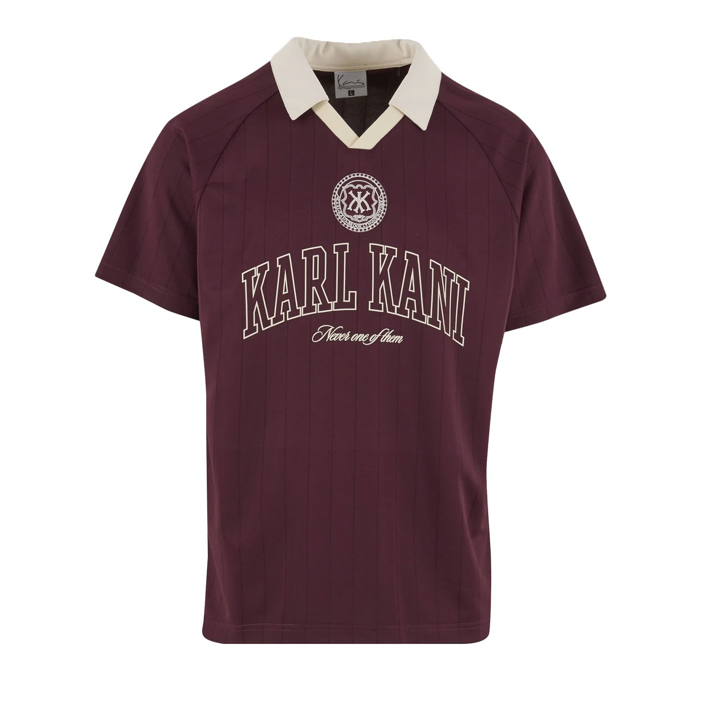 Camiseta Karl Kani Heritage Emblem Shadow Pinstripe Soccer Red KM261-005-1 Camisetas Karl Kani