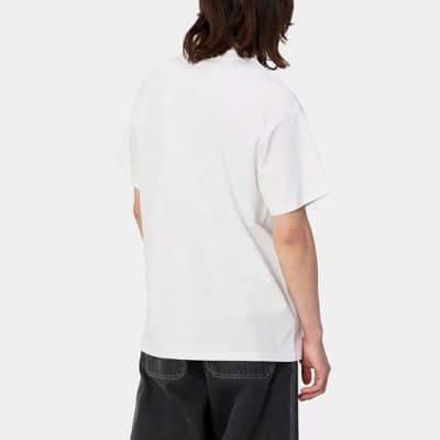 Camiseta Carhartt WIP S-S Script Embroidery T-Shirt White-Black I030435.00AXX.03 Camisetas Carhartt WIP
